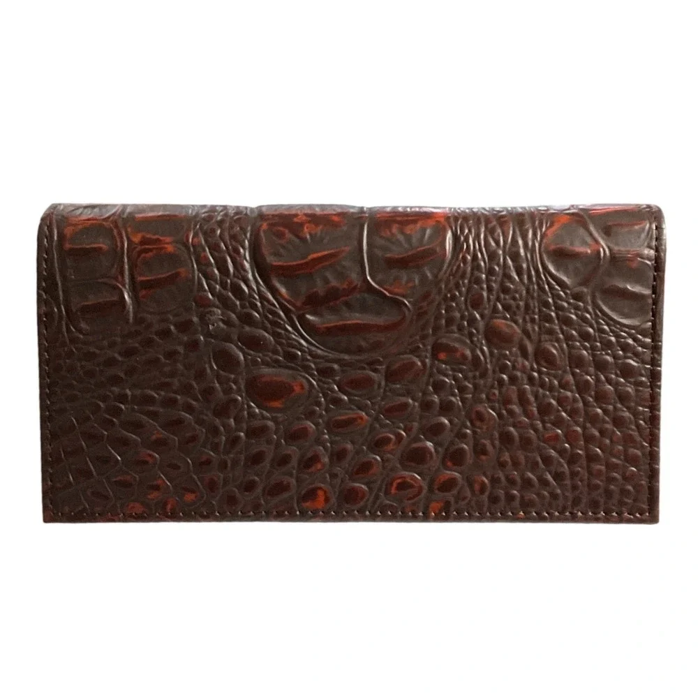 Ranger Belt Company Mens Brown Alligator Embossed‎ Leather Rodeo Bifold Wallet